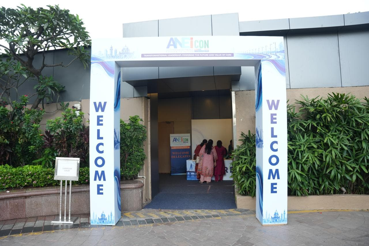 ANEICON 2026 conference entrance, Taj Lands End Mumbai